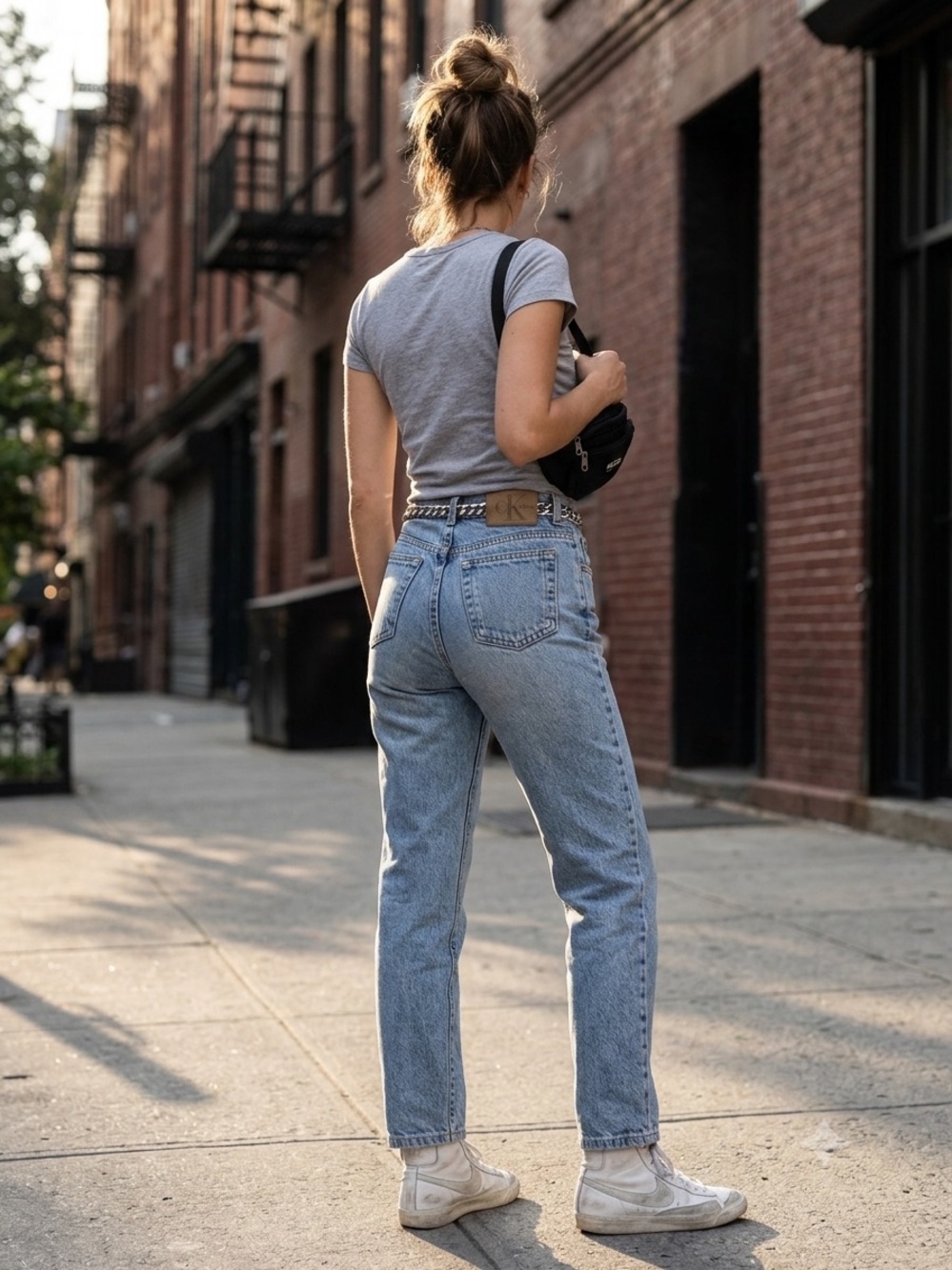 Vintage 90s Calvin Klein Jeans High Waisted Straight Leg Medium Wash Size 6